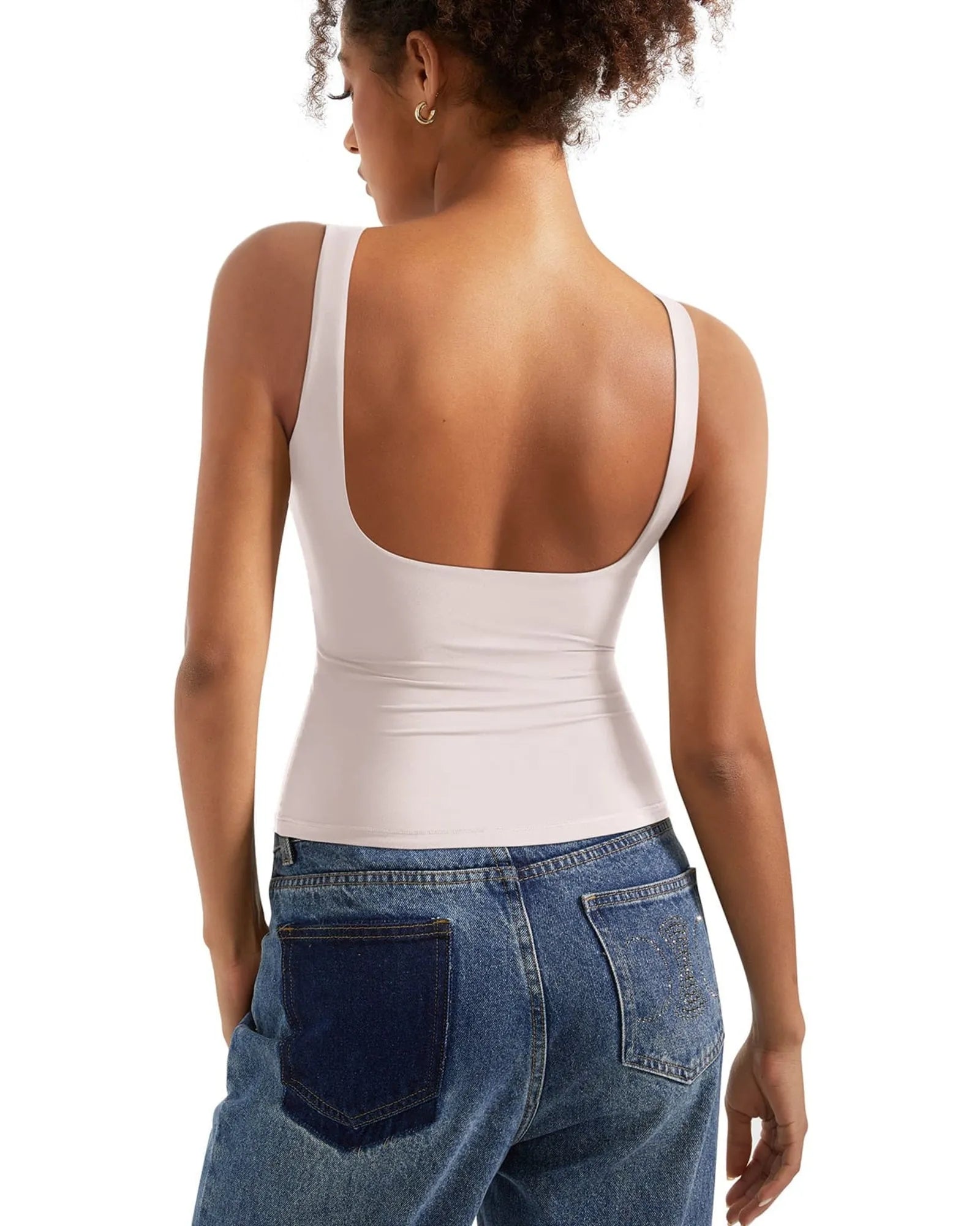 Buttery Soft Backless Boat Neck Tank Top