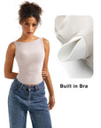 Buttery Soft Backless Boat Neck Tank Top