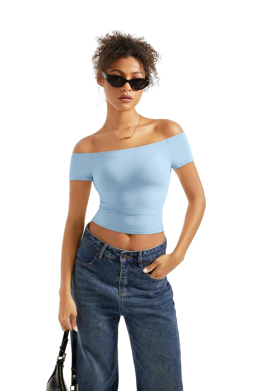Buttery Soft Off Shoulder Shirt - Short Sleeve