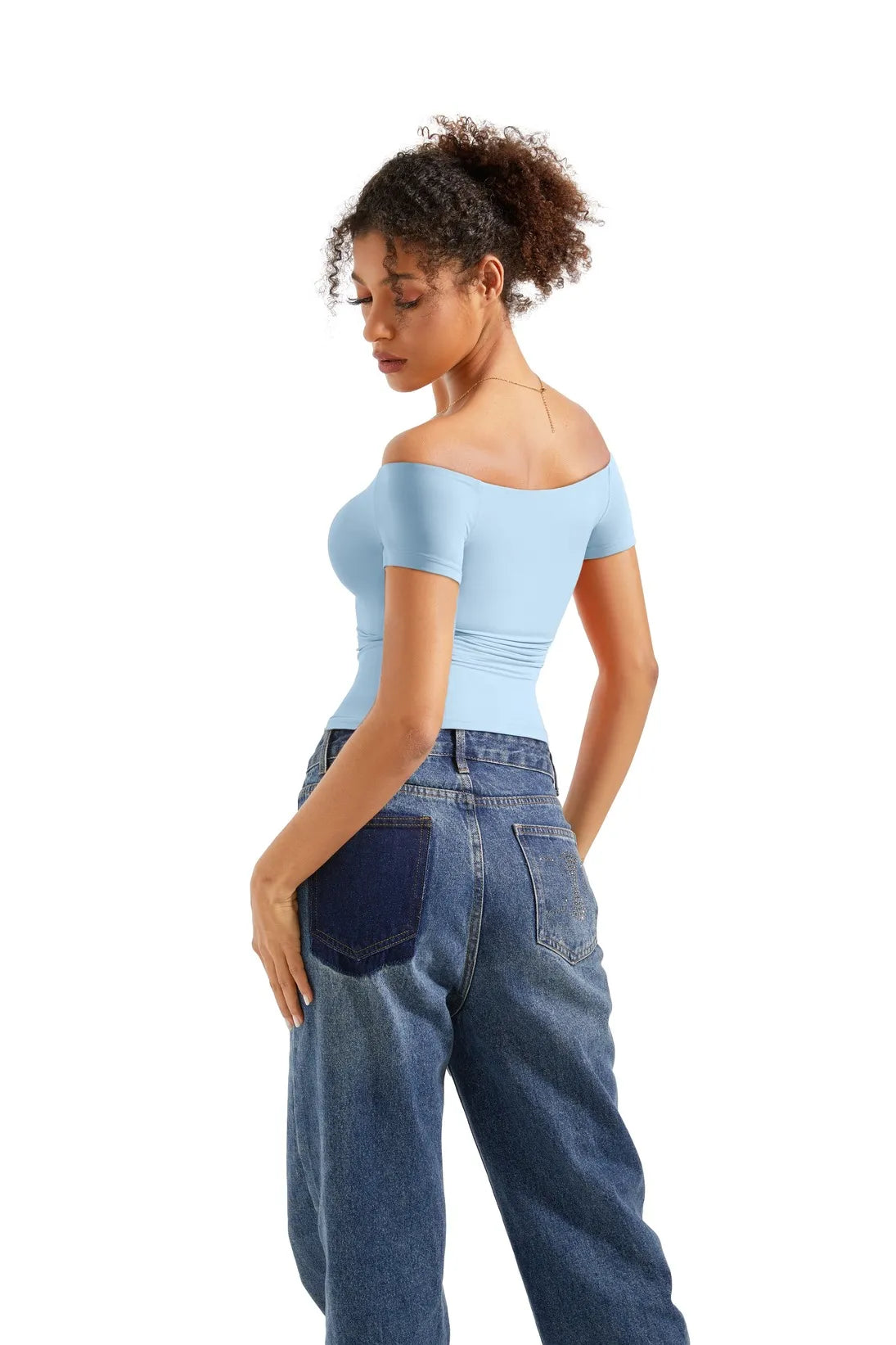 Buttery Soft Off Shoulder Shirt - Short Sleeve