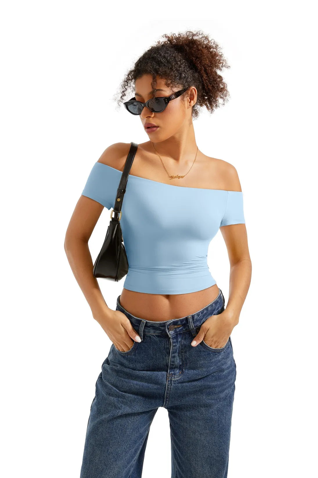 Buttery Soft Off Shoulder Shirt - Short Sleeve