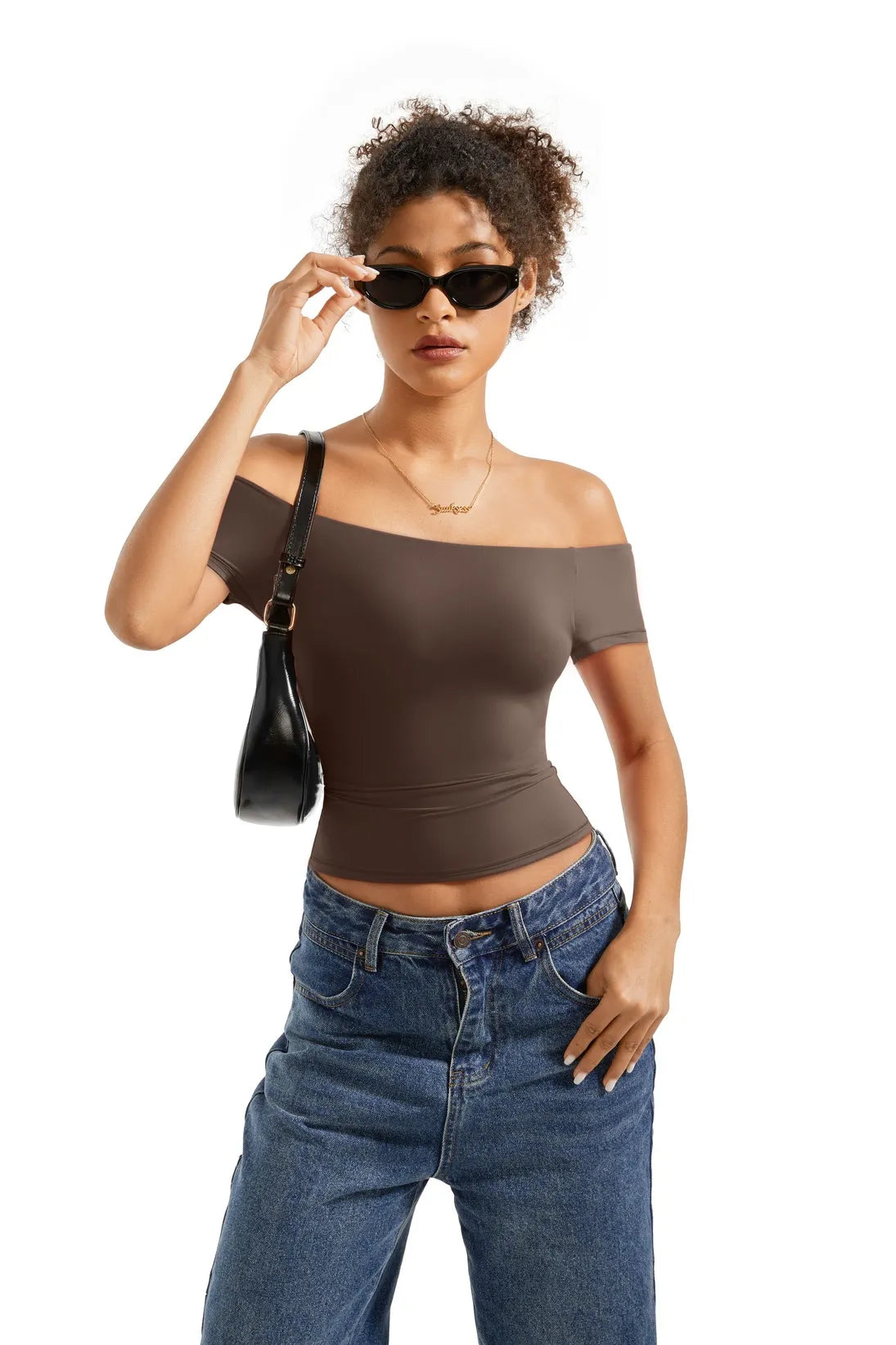 Buttery Soft Off Shoulder Shirt - Short Sleeve