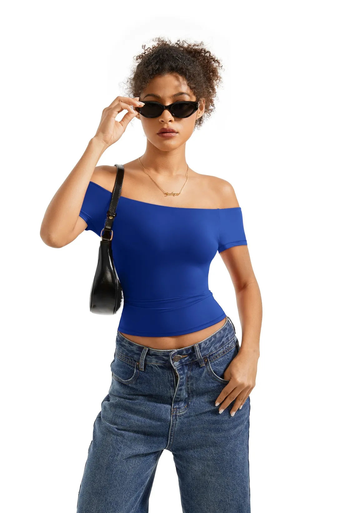 Buttery Soft Off Shoulder Shirt - Short Sleeve
