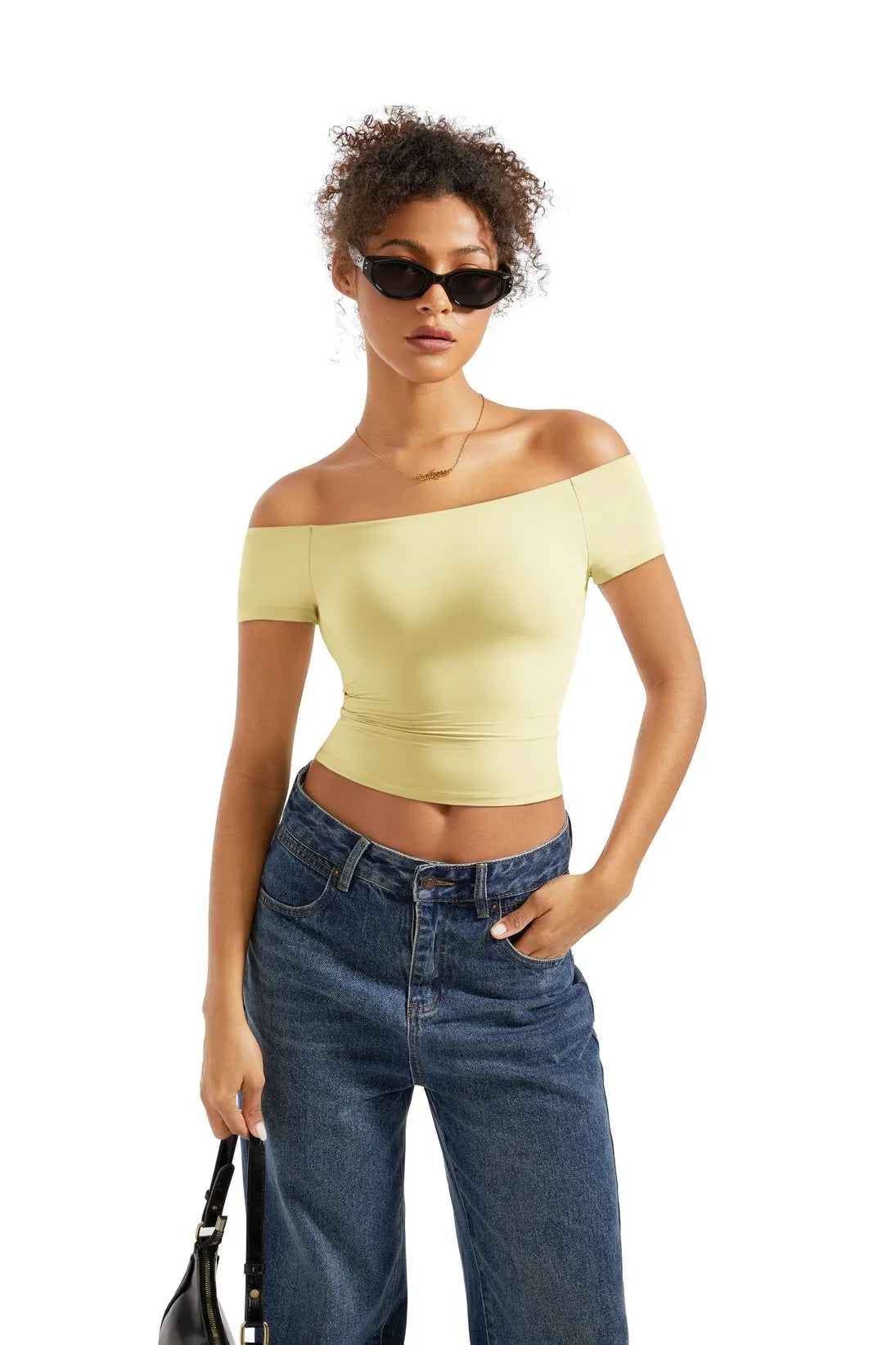 Buttery Soft Off Shoulder Shirt - Short Sleeve