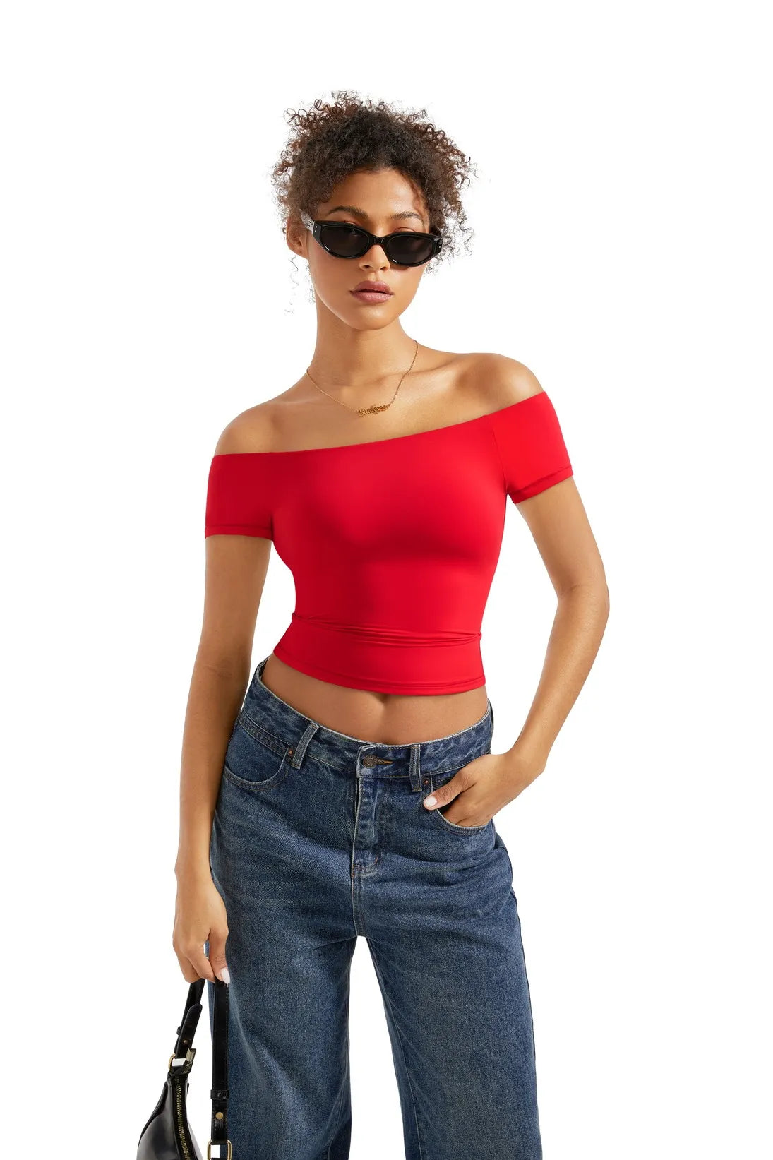 Buttery Soft Off Shoulder Shirt - Short Sleeve