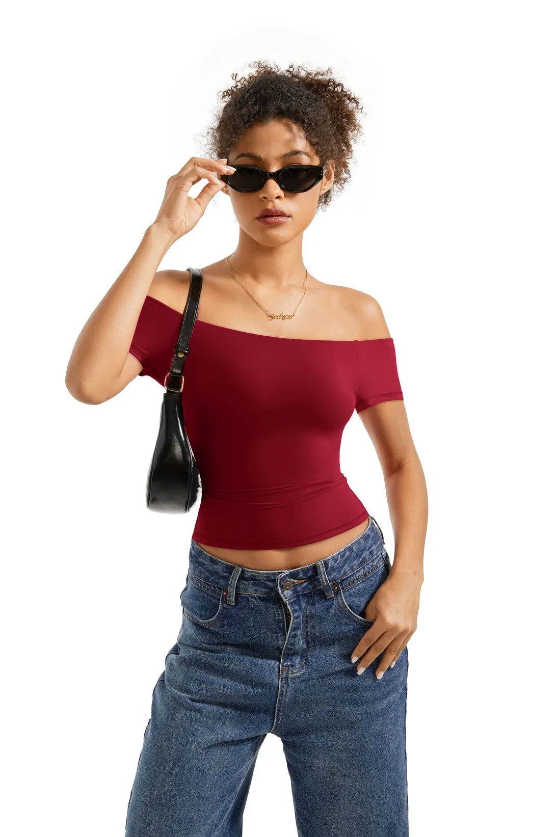 Buttery Soft Off Shoulder Shirt - Short Sleeve