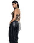Mesh Ruched Tube Top & Scarf