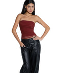 Mesh Ruched Tube Top & Scarf