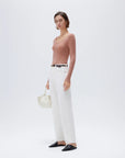 SUUKSESS Cloud Cashmere Women V Neck Fitted Long Sleeve Shirt Basic Soft Knit Tops-SUUKSESS-SUUKSESS