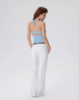 Open Back Silver Botton Y2K Tank Tops