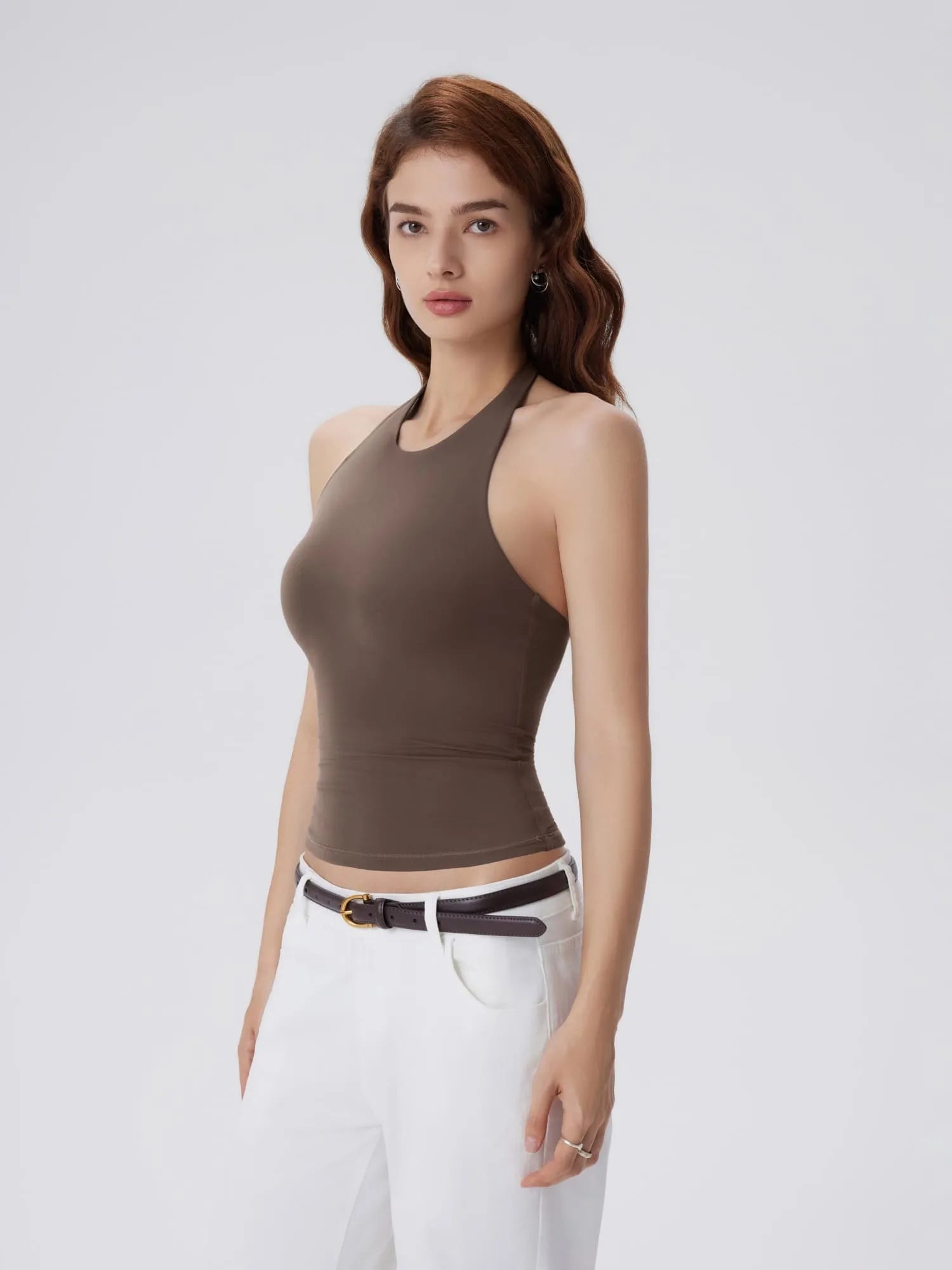 SUUKSESS Women Halter Padded Tank Tops Double Lined Backless Summer Going Out Tops-SUUKSESS-SUUKSESS