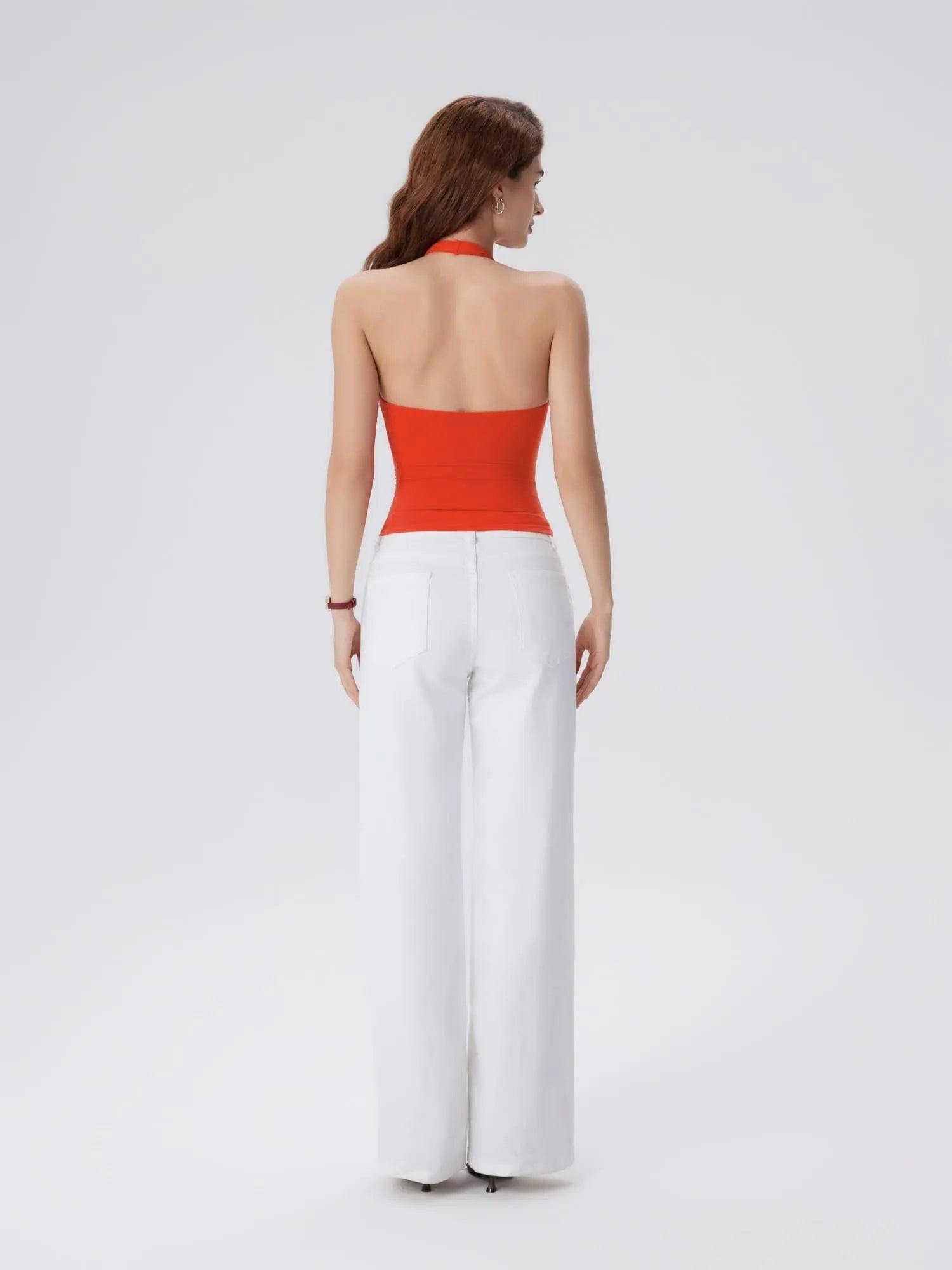 SUUKSESS Women Halter Padded Tank Tops Double Lined Backless Summer Going Out Tops-SUUKSESS-SUUKSESS