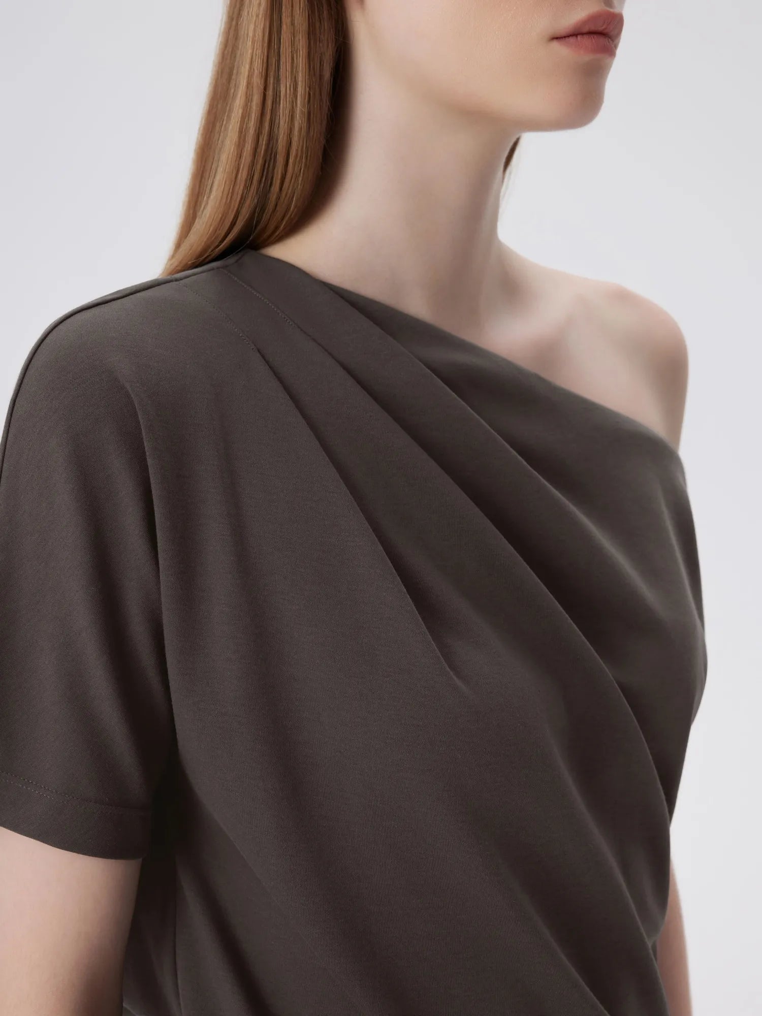 Asymmetrical Off Shoulder Short Sleeve T-Shirts-SUUKSESS-SUUKSESS