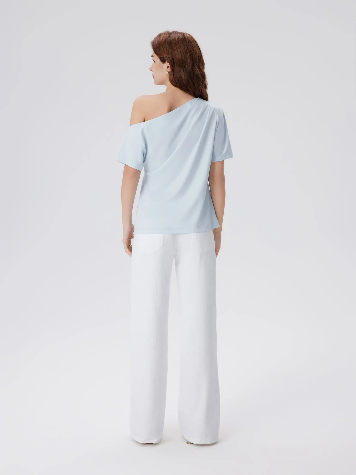 Asymmetrical Off Shoulder Short Sleeve T-Shirts-SUUKSESS-SUUKSESS