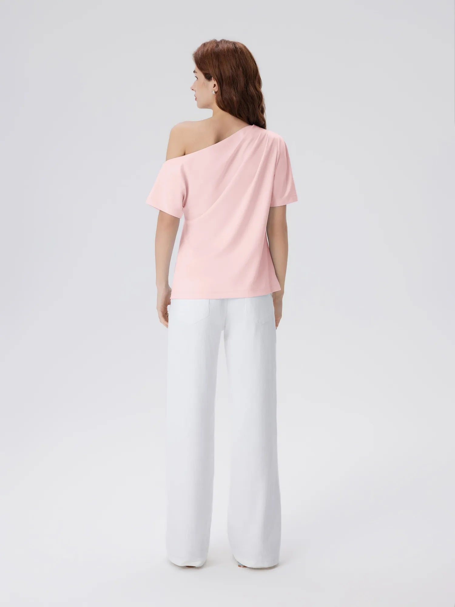 Asymmetrical Off Shoulder Short Sleeve T-Shirts-SUUKSESS-SUUKSESS