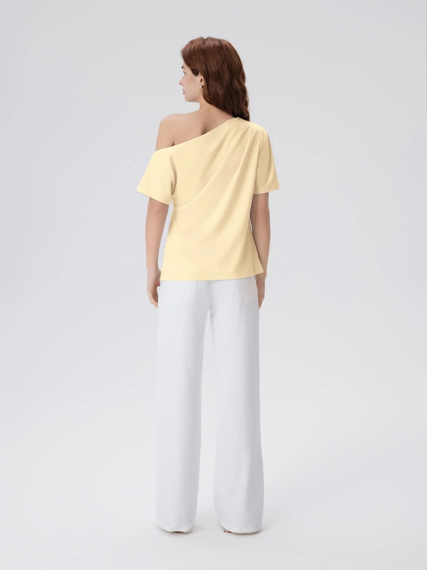 Asymmetrical Off Shoulder Short Sleeve T-Shirts-SUUKSESS-SUUKSESS
