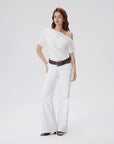 Asymmetrical Off Shoulder Short Sleeve T-Shirts-SUUKSESS-SUUKSESS