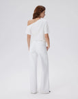 Asymmetrical Off Shoulder Short Sleeve T-Shirts-SUUKSESS-SUUKSESS