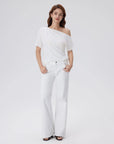 Asymmetrical Off Shoulder Short Sleeve T-Shirts-SUUKSESS-SUUKSESS
