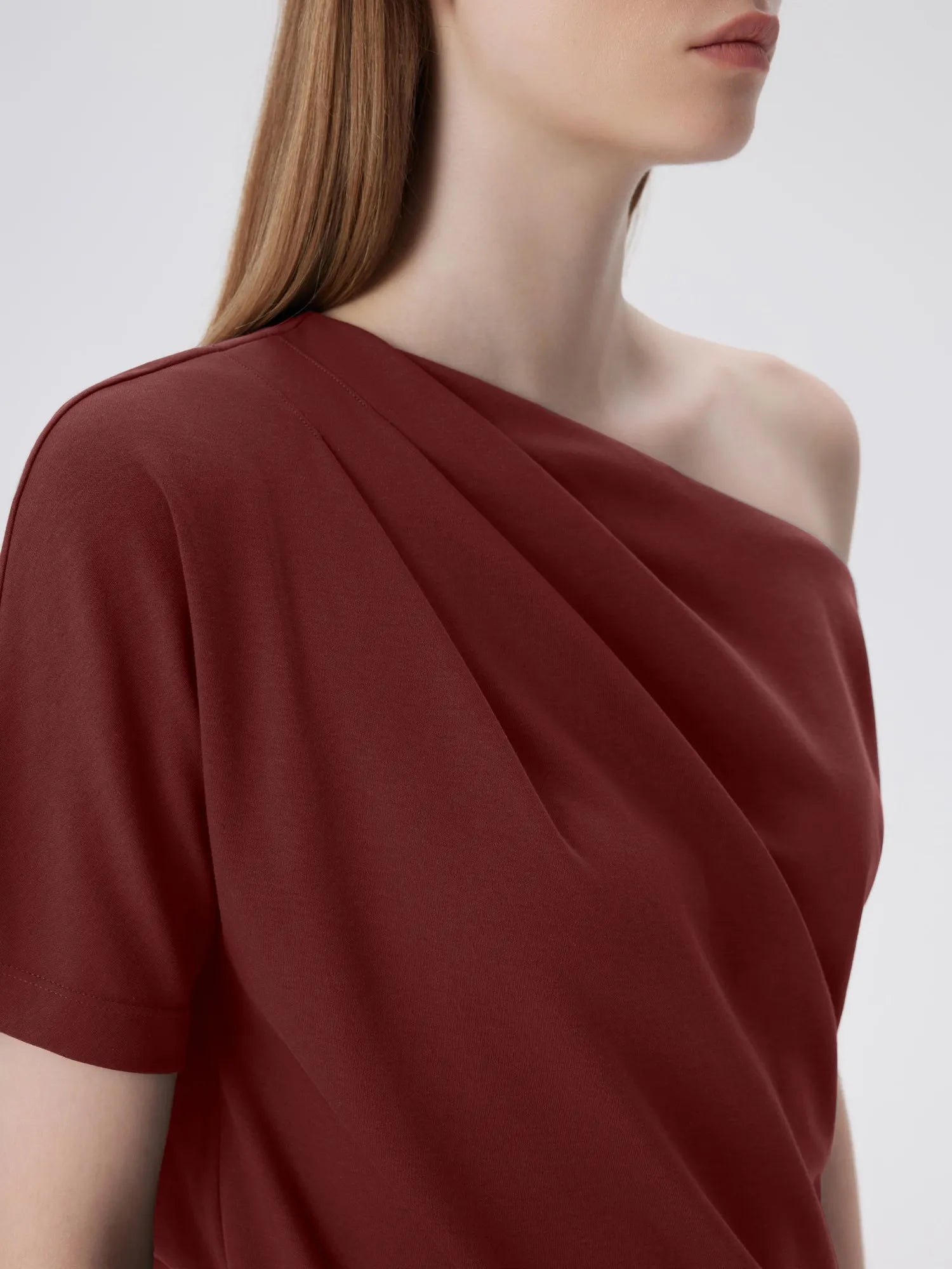 Asymmetrical Off Shoulder Short Sleeve T-Shirts-SUUKSESS-SUUKSESS