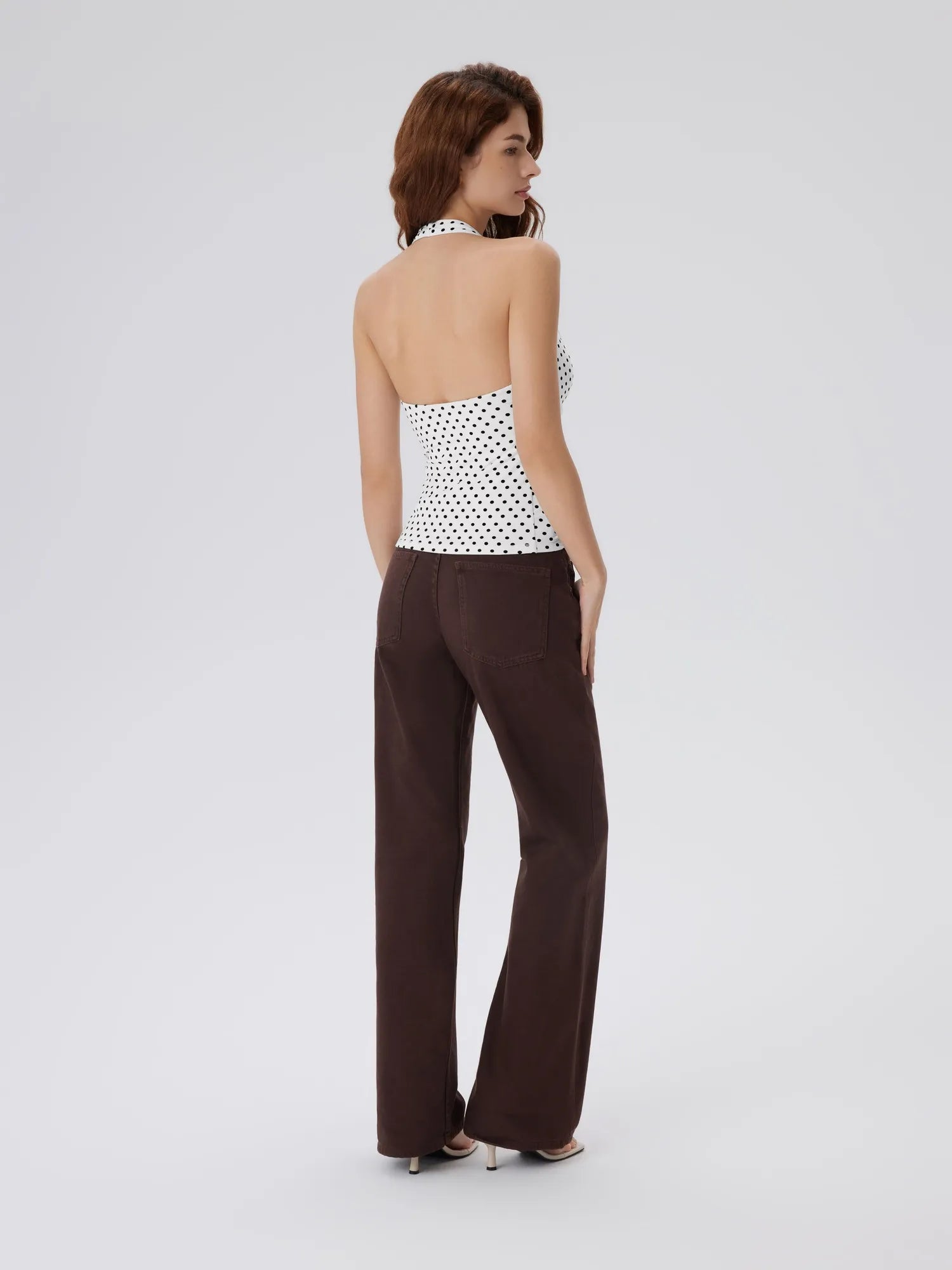 Deep V Halter Open Back Tank Tops-SUUKSESS-SUUKSESS
