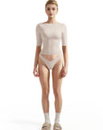 Tight Fitted Half Sleeve Boat Neck Shirt-SUUKSESS-SUUKSESS