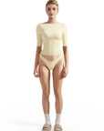 Tight Fitted Half Sleeve Boat Neck Shirt-SUUKSESS-SUUKSESS