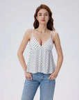 Babydoll Peplum V Neck Tank Tops-SUUKSESS-SUUKSESS