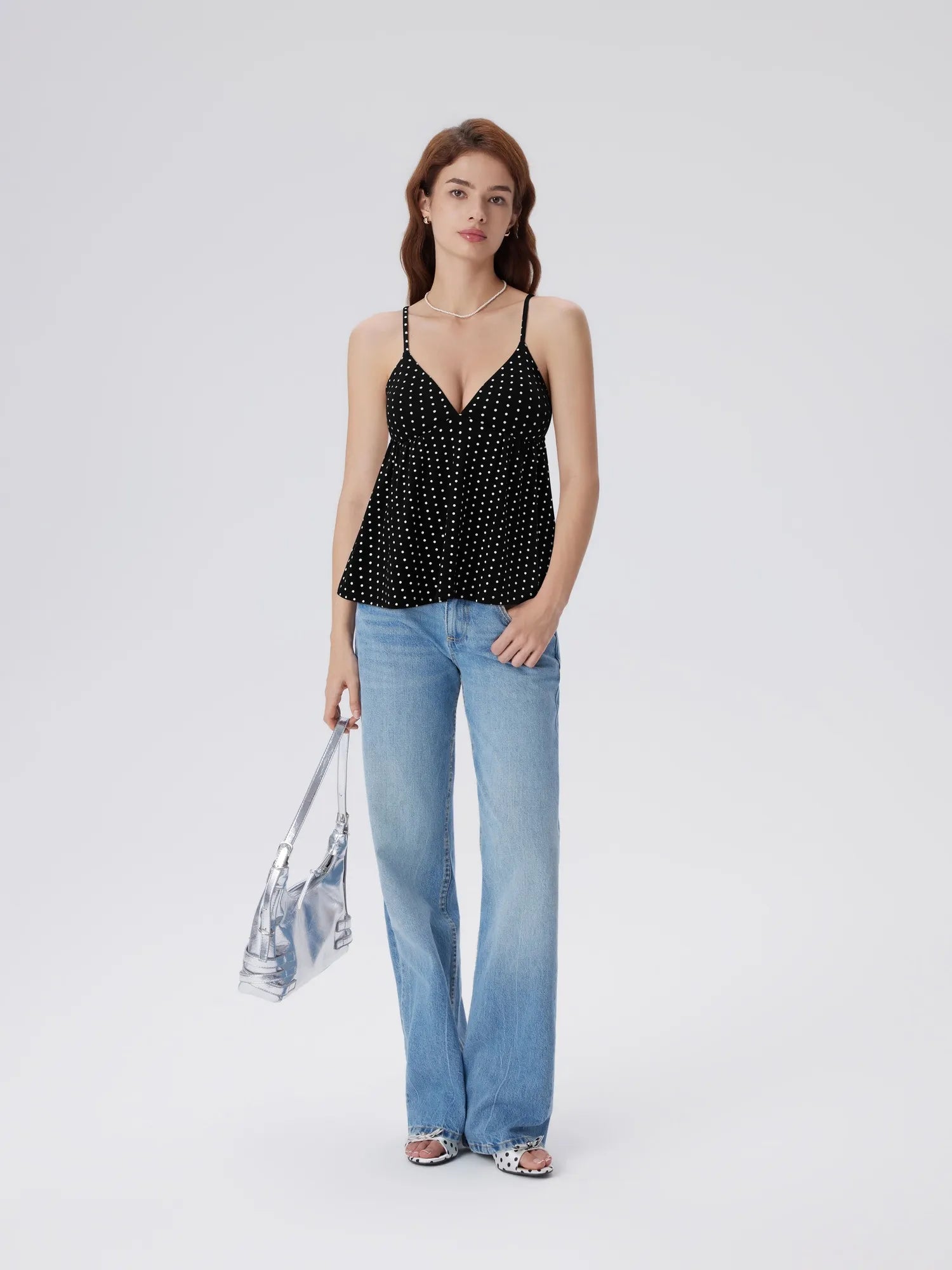 Babydoll Peplum V Neck Tank Tops