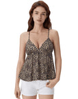 Babydoll Peplum V Neck Tank Tops