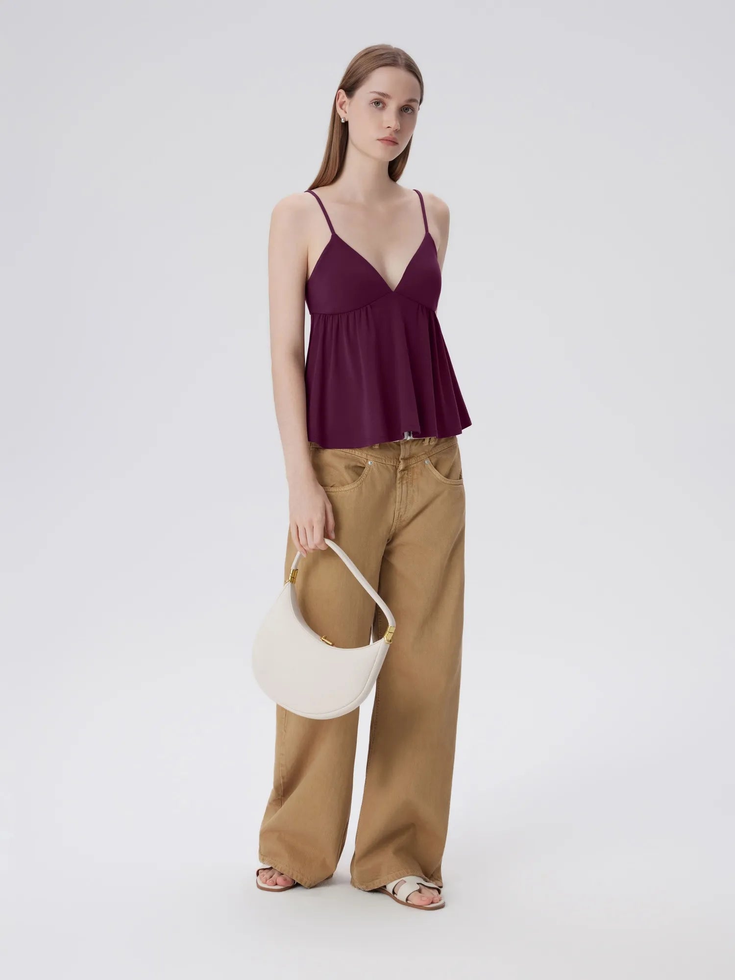 Babydoll Peplum V Neck Tank Tops