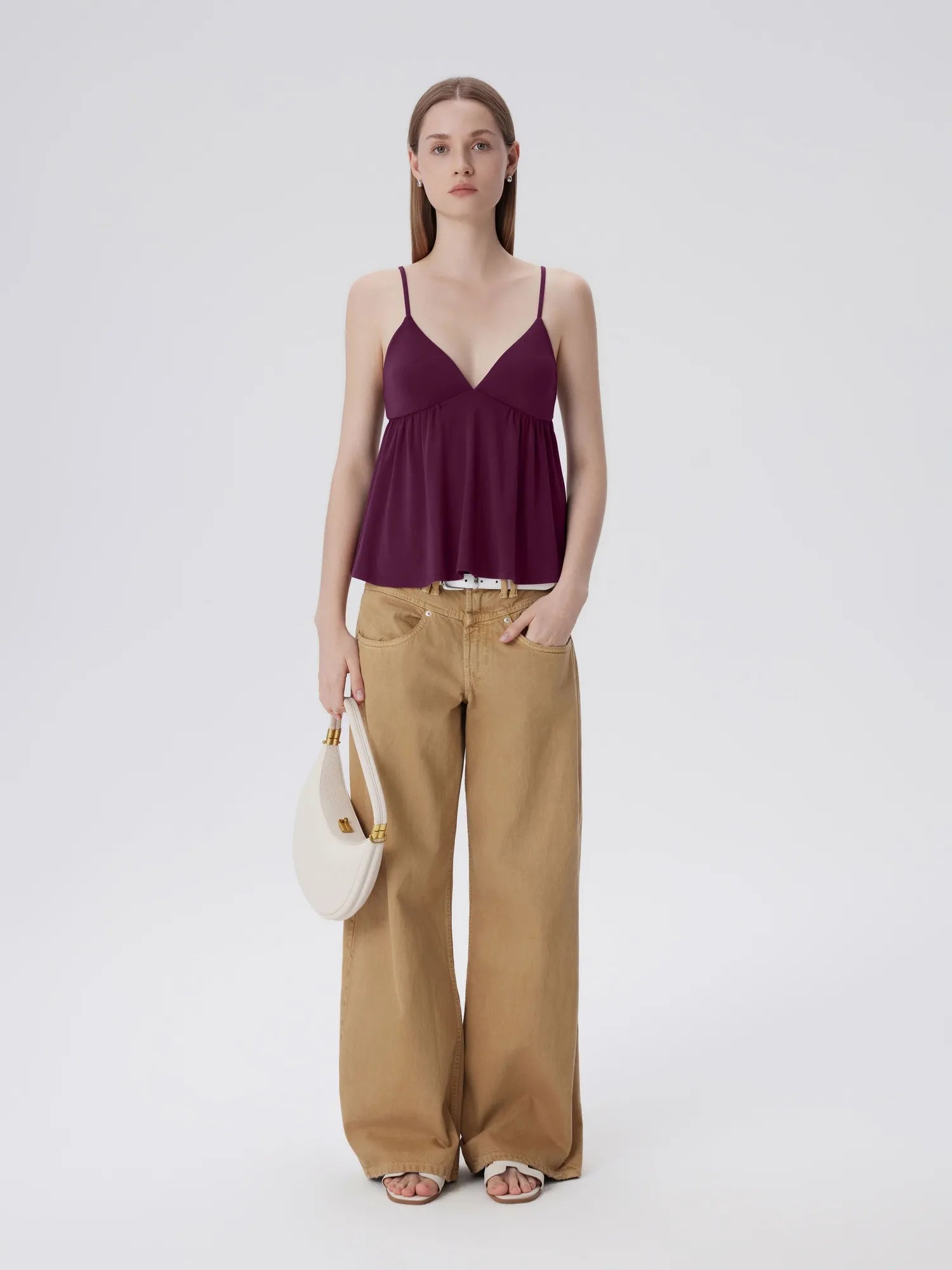 Babydoll Peplum V Neck Tank Tops