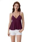 Babydoll Peplum V Neck Tank Tops