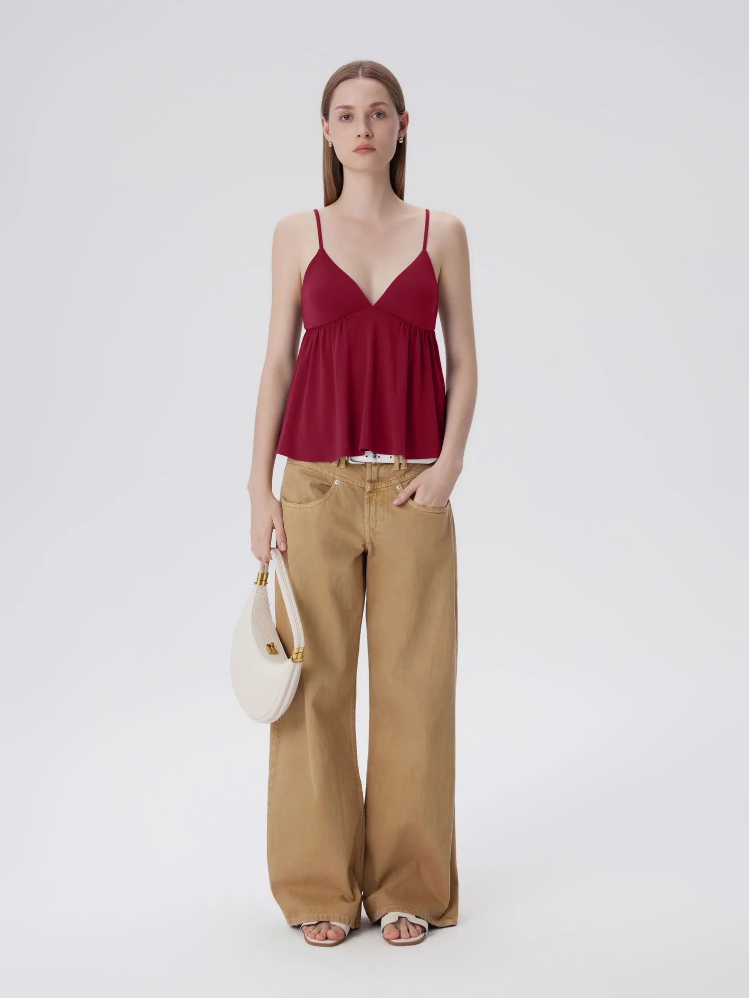 Babydoll Peplum V Neck Tank Tops