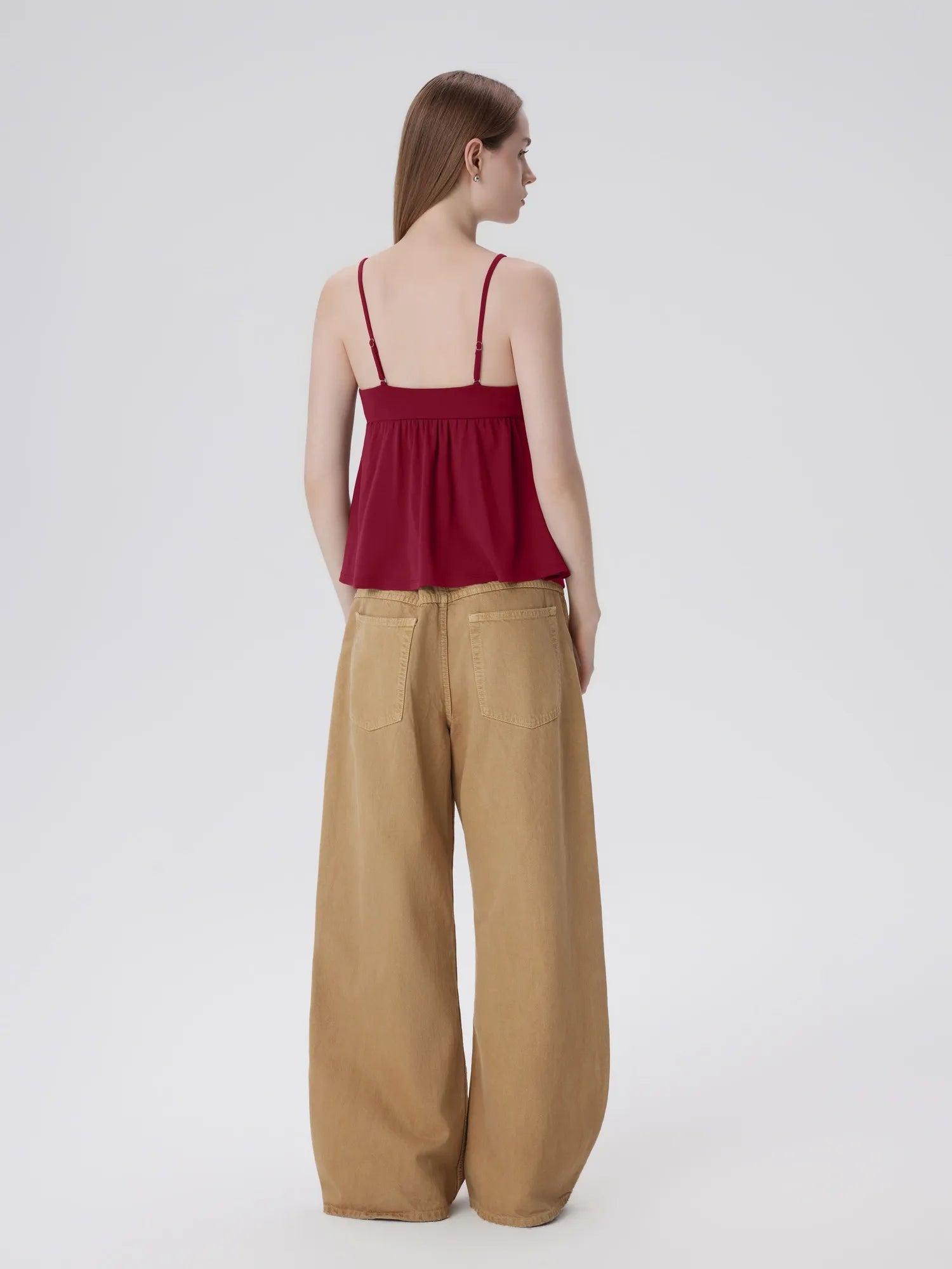 Babydoll Peplum V Neck Tank Tops