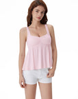 Peplum Modal Summer Flowy Babydoll Tank Tops-SUUKSESS-SUUKSESS