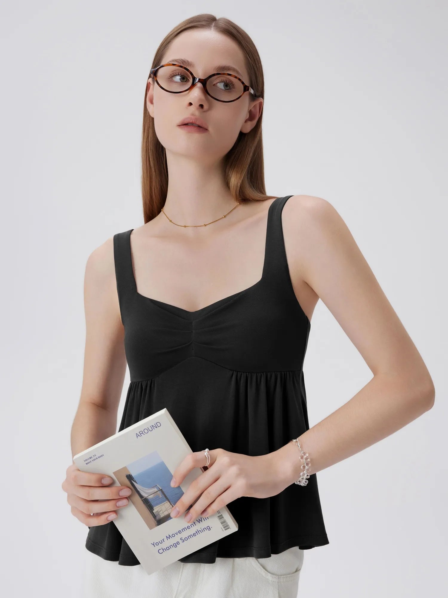 Peplum Modal Summer Flowy Babydoll Tank Tops-SUUKSESS-SUUKSESS