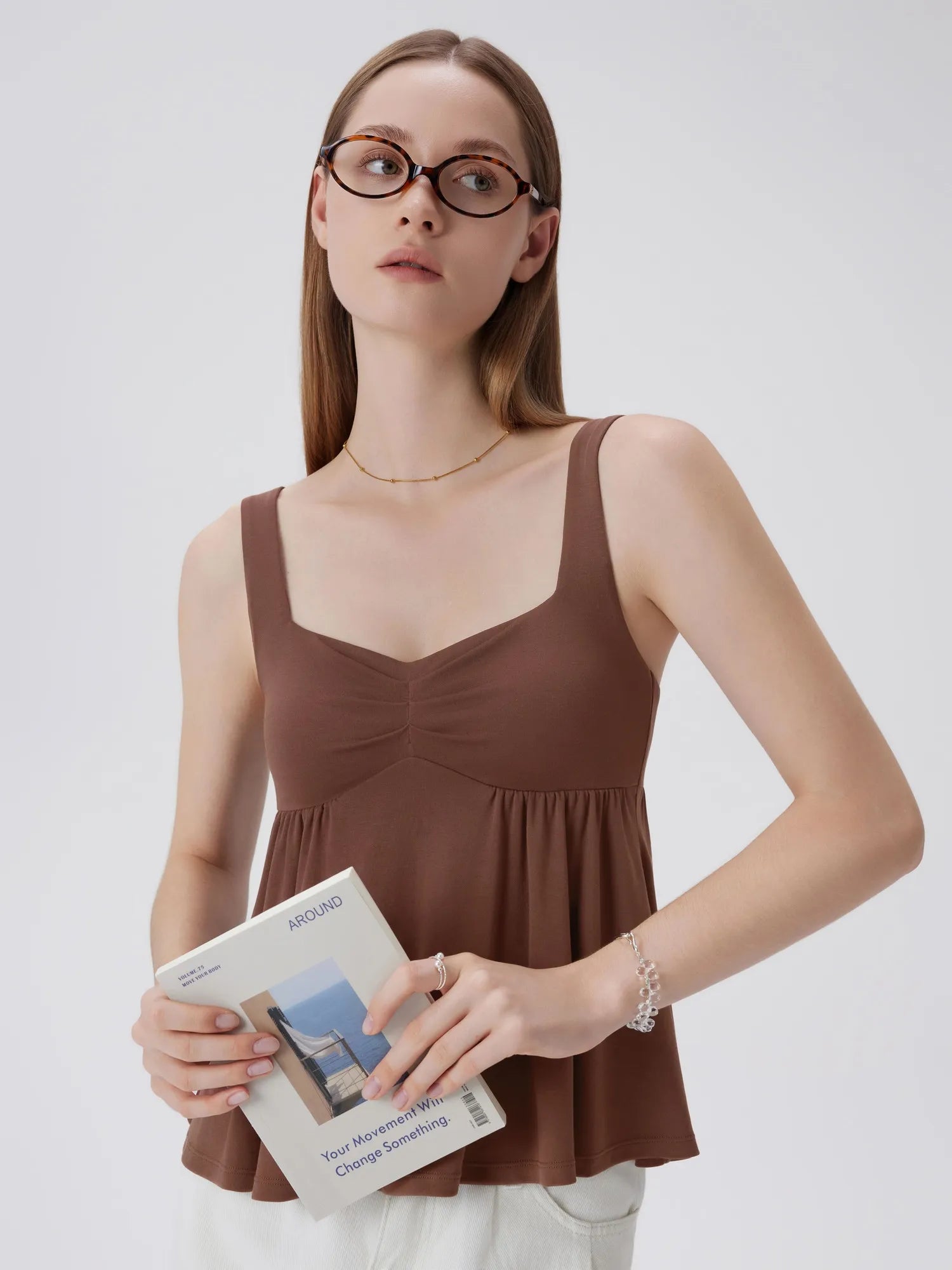 Peplum Modal Summer Flowy Babydoll Tank Tops-SUUKSESS-SUUKSESS