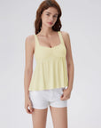 Peplum Modal Summer Flowy Babydoll Tank Tops-SUUKSESS-SUUKSESS