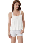 Peplum Modal Summer Flowy Babydoll Tank Tops-SUUKSESS-SUUKSESS