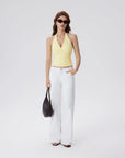 Double Lined V Neck Halter Backless Tank Tops-SUUKSESS-SUUKSESS