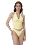 Double Lined V Neck Halter Backless Tank Tops-SUUKSESS-SUUKSESS