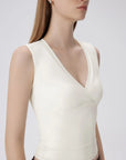 V Neck Double Lined Camisole Tank Tops-SUUKSESS-SUUKSESS