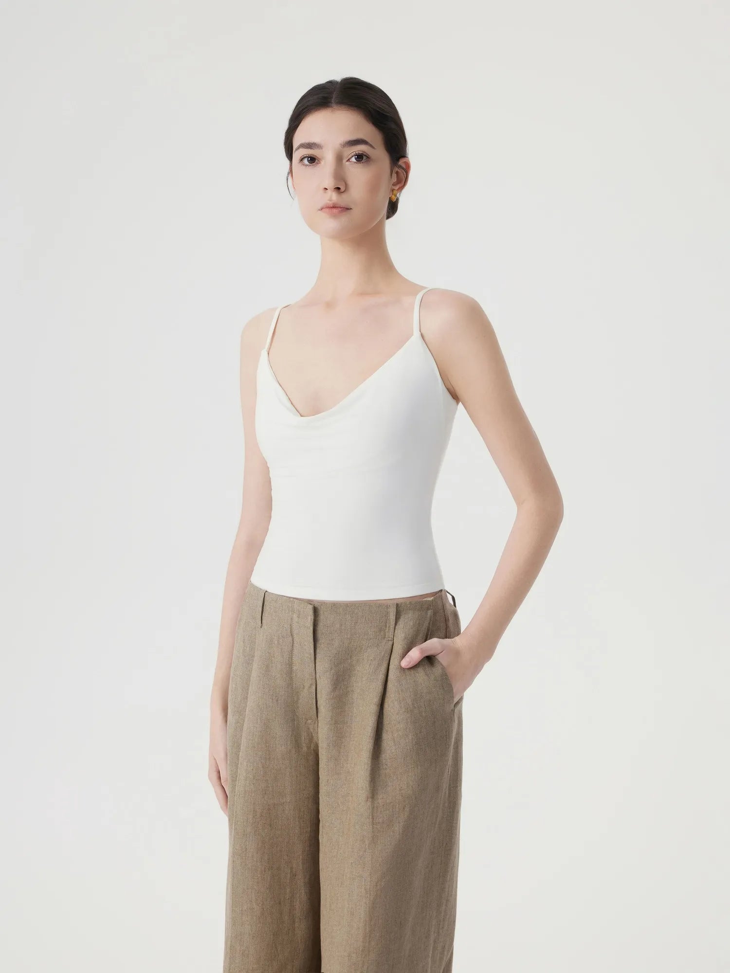 Sexy Cowl Neck Backless Tank Top