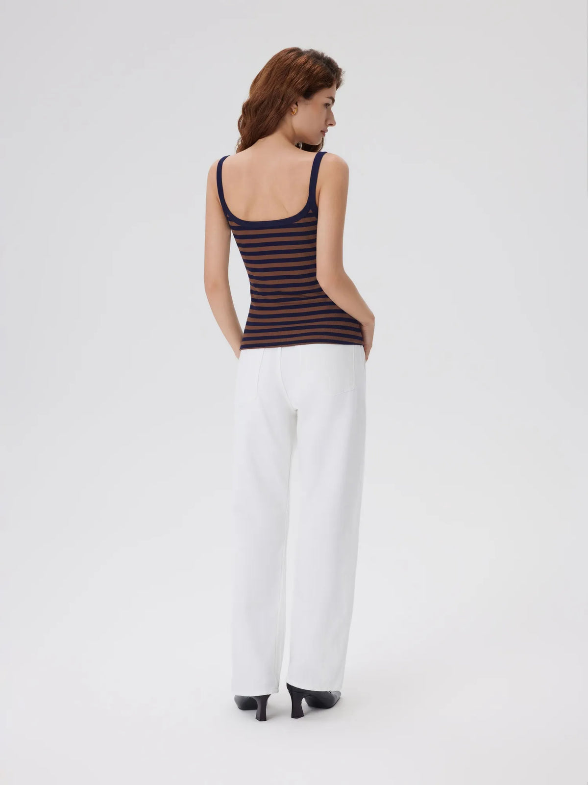 Cotton Rib Square Padded Tank Tops