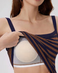 Cotton Rib Square Padded Tank Tops