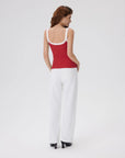 Cotton Rib Square Padded Tank Tops