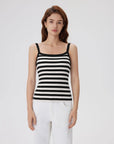 Cotton Rib Square Neck Padded Tank Tops-SUUKSESS-SUUKSESS