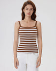 Cotton Rib Square Padded Tank Tops