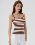 Cotton Rib Square Padded Tank Tops